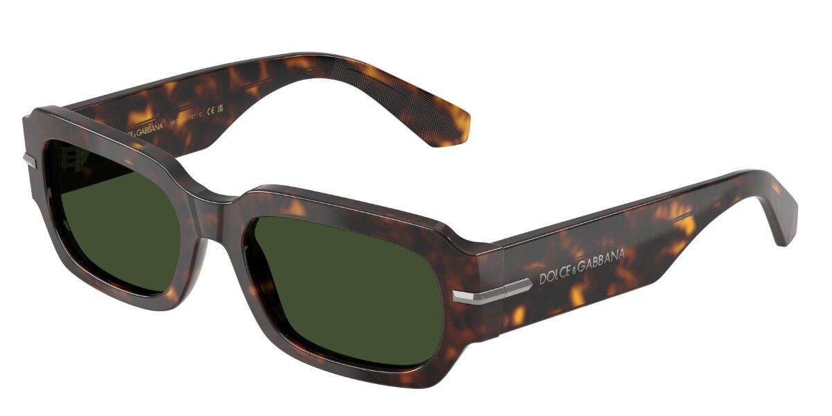 Dolce & Gabbana DG4485F Asian Fit 502/71, Tortoiseshell frame, Solid Dark Green lenses