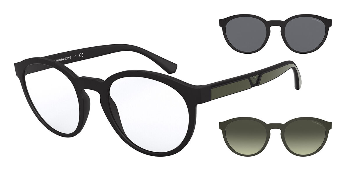 Emporio Armani EA4152 With Clip-On 50421W, Black frame