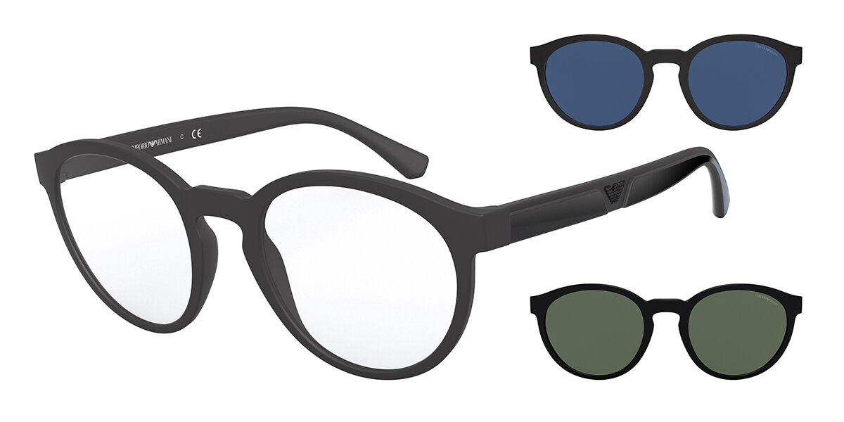 Emporio Armani EA4152 With Clip-On 58011W, Black frame