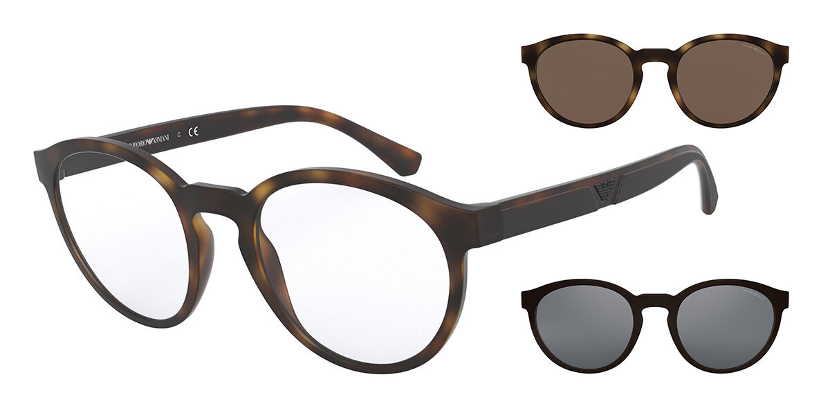 Emporio Armani EA4152 With Clip-On 58021W, Tortoiseshell frame