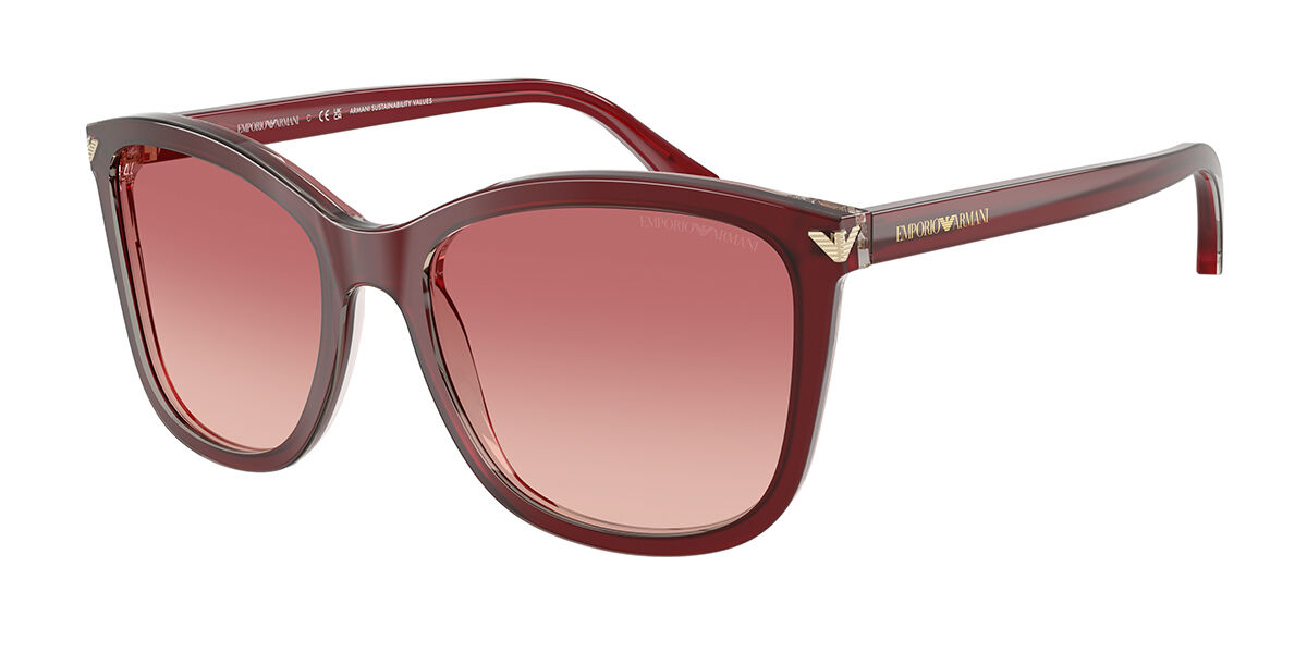 Emporio Armani EA4060 6377A5, Pink Gradient Red lenses