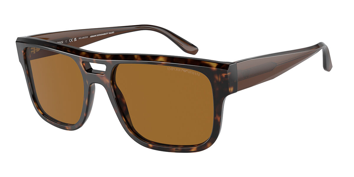 Emporio Armani EA4197 Polarized 587983, Tortoiseshell frame, Brown Polarized lenses