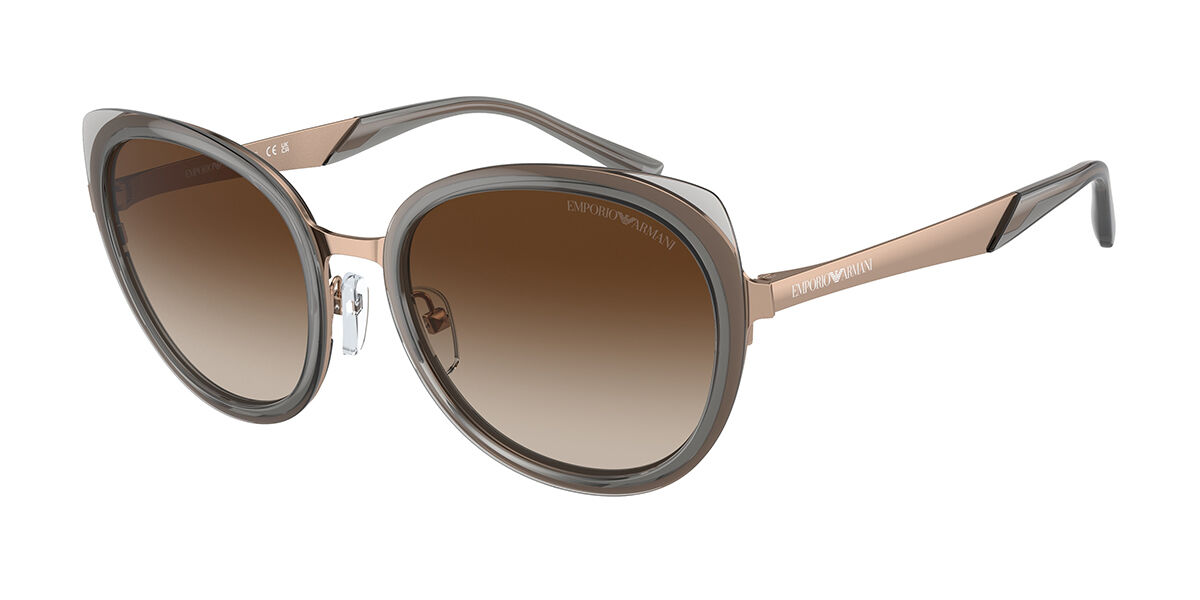 Emporio Armani EA2146 336113, Gold frame, Gradient Brown lenses