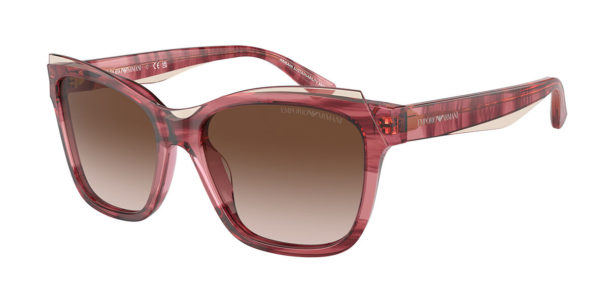 Emporio Armani EA4209 605713, Burgundy frame, Gradient Brown lenses