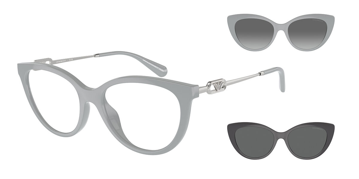 Emporio Armani EA4213U With Clip-On 51971W, Grey frame