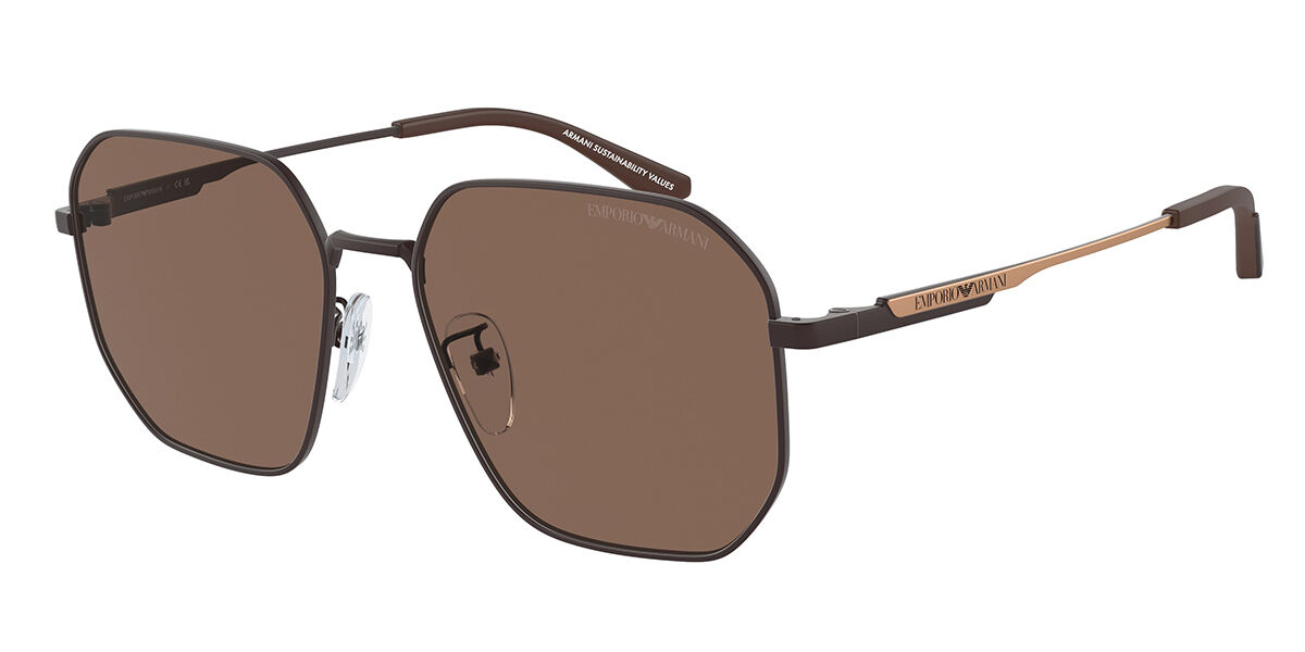 Emporio Armani EA2154D Asian Fit 320173, Brown frame, Dark Brown lenses