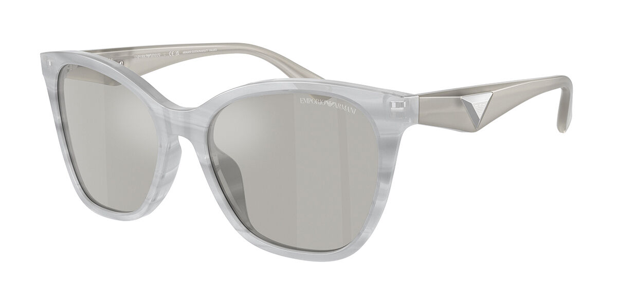 Emporio Armani EA4222U 611487, Grey frame, Light Grey/Silver Flash Mirror lenses