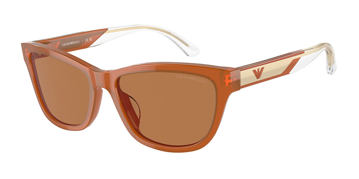 Emporio Armani EA4227U 609773, Orange frame, Brown lenses