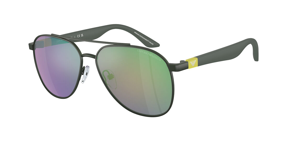 Emporio Armani EK2001 Kids 30173R, Green frame, Green Mirror Grey lenses