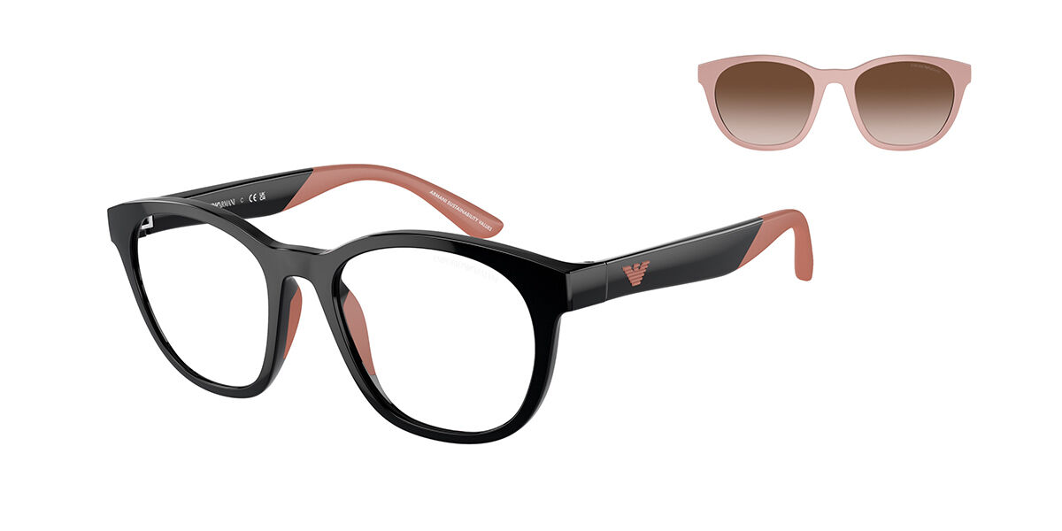 Emporio Armani EK4001F Asian Fit Kids with Clip-On 50171W, Black frame
