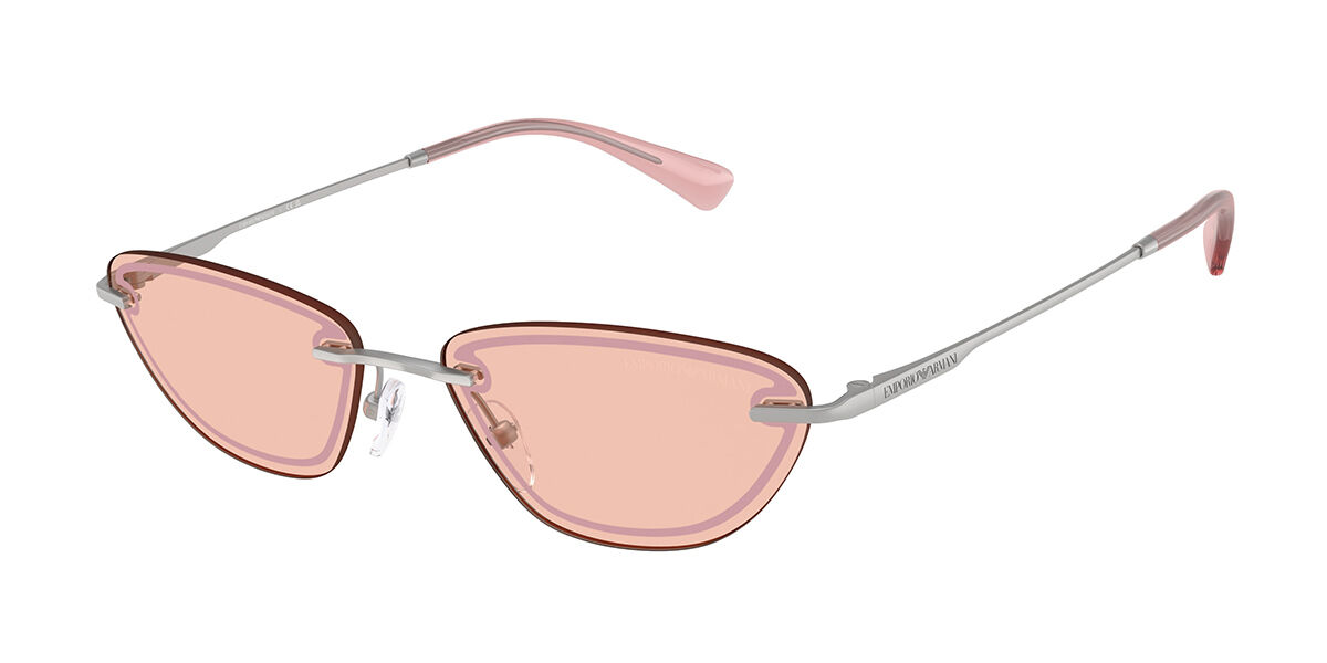 Emporio Armani EA2158 3045/5, Silver frame, Light Pink lenses