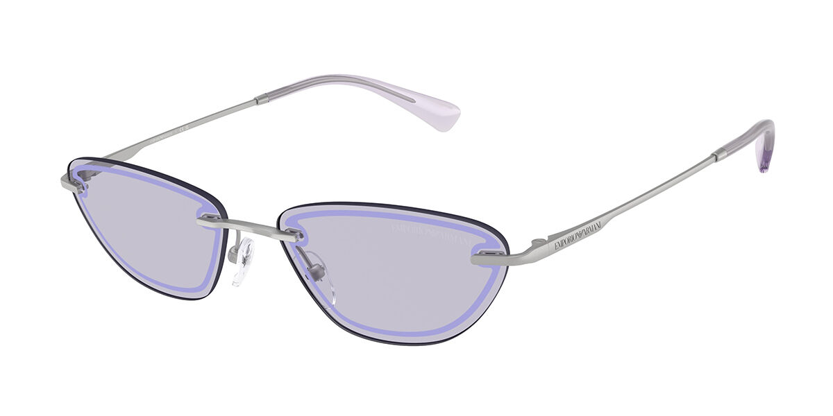 Emporio Armani EA2158 30451A, Silver frame, Lilac lenses