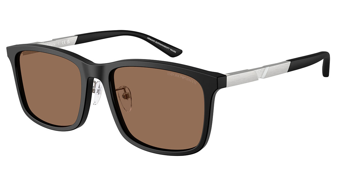 Emporio Armani EA4241D Asian Fit 500173, Black frame, Dark Brown lenses