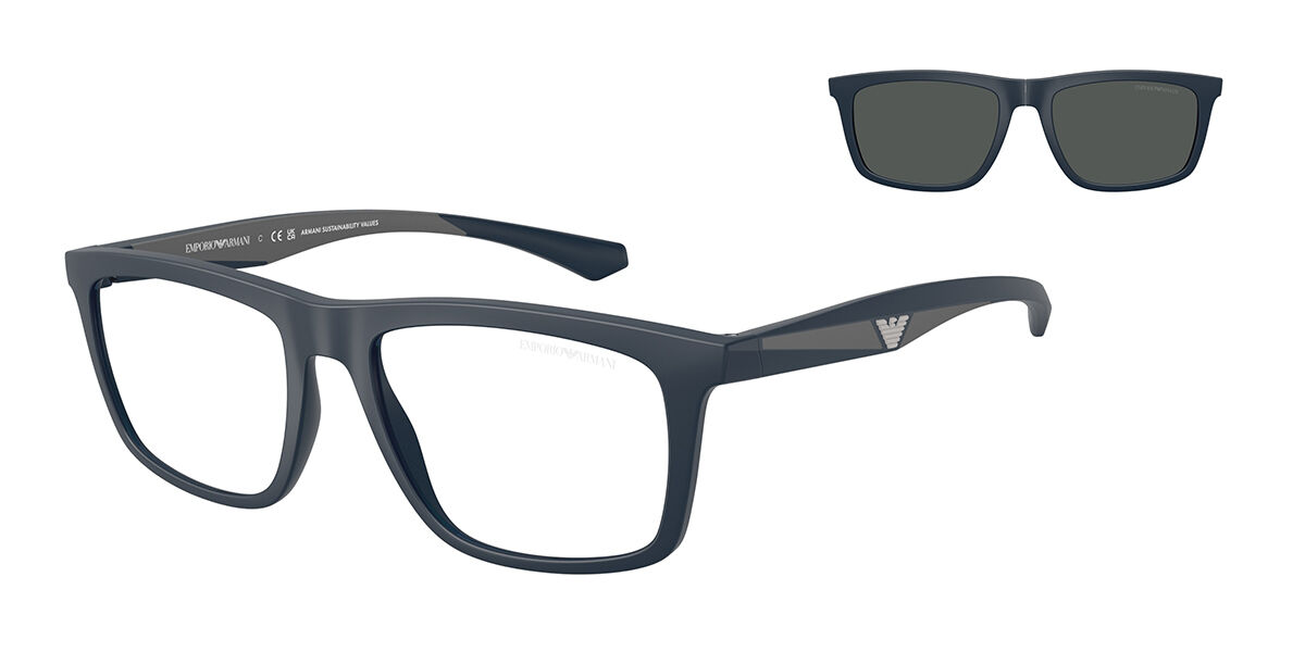Emporio Armani EA4235 with Clip-on 61851W, Blue frame