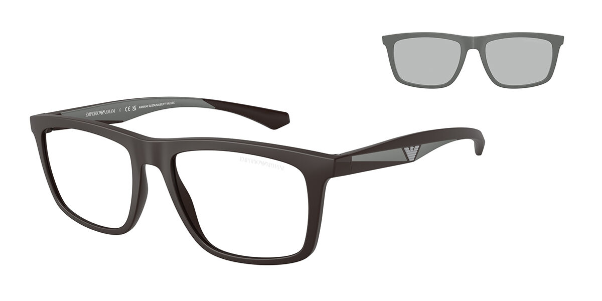 Emporio Armani EA4235 with Clip-on 61861W, Brown frame