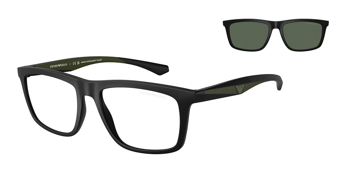 Emporio Armani EA4235F Asian Fit with Clip-on 50011W, Black frame