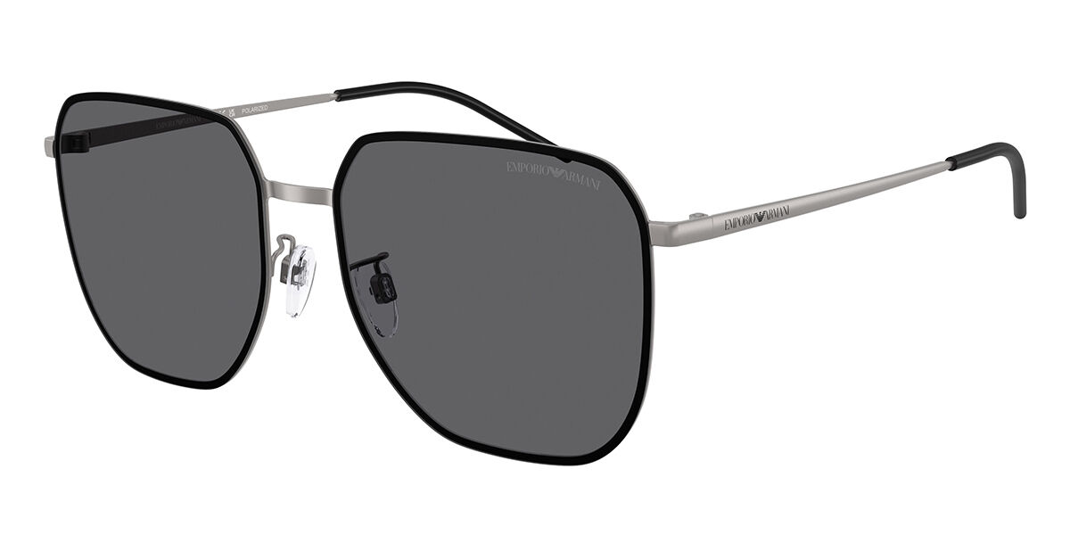 Emporio Armani EA2135D Asian Fit Polarized 300381, Black frame, Grey lenses
