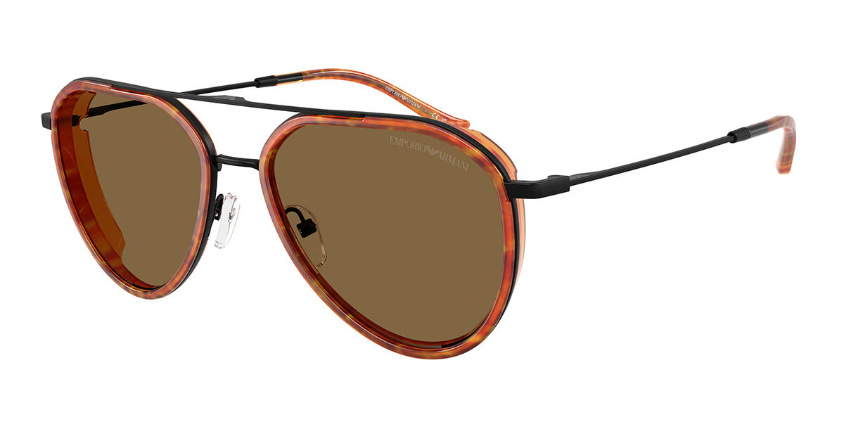 Emporio Armani EA2163 3001OR, Black frame, Brown lenses