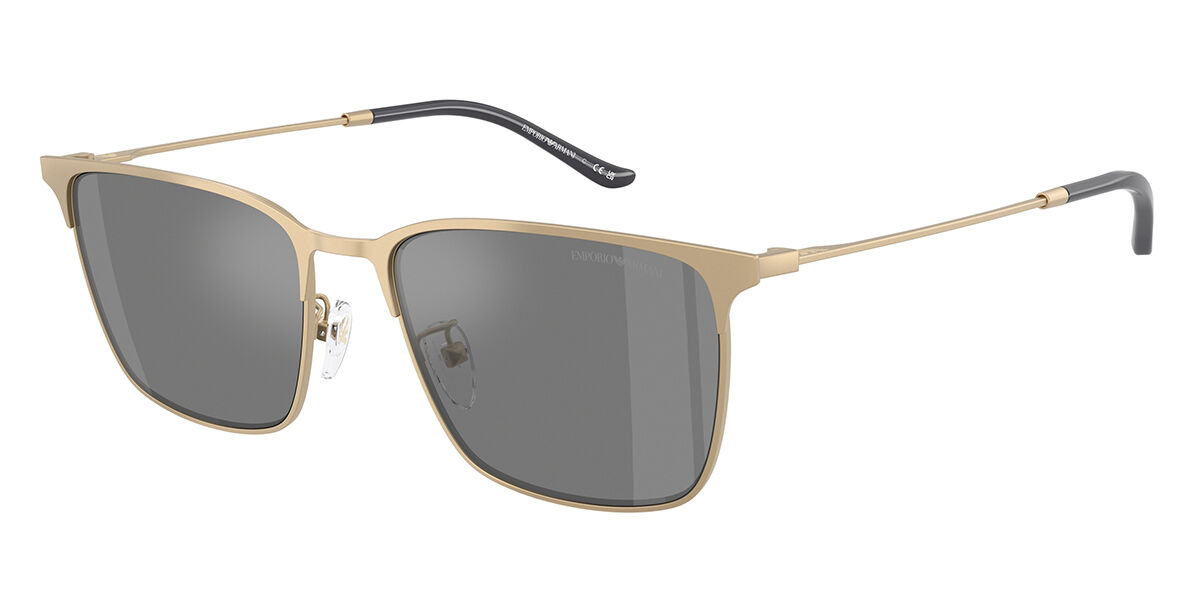 Emporio Armani EA2164D Asian Fit 30026G, Gold frame, Silver Grey Mirror lenses