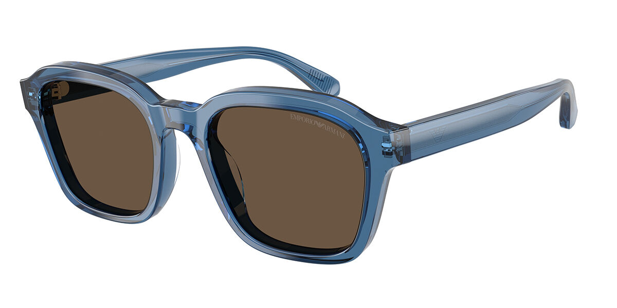 Emporio Armani EA4245U 624787, Blue frame, Solid Brown lenses