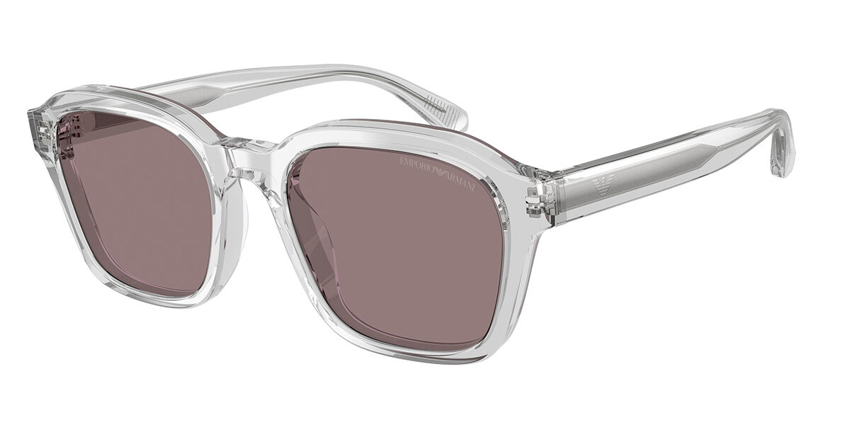Emporio Armani EA4245U 62507N, Clear frame, Violet Brown lenses
