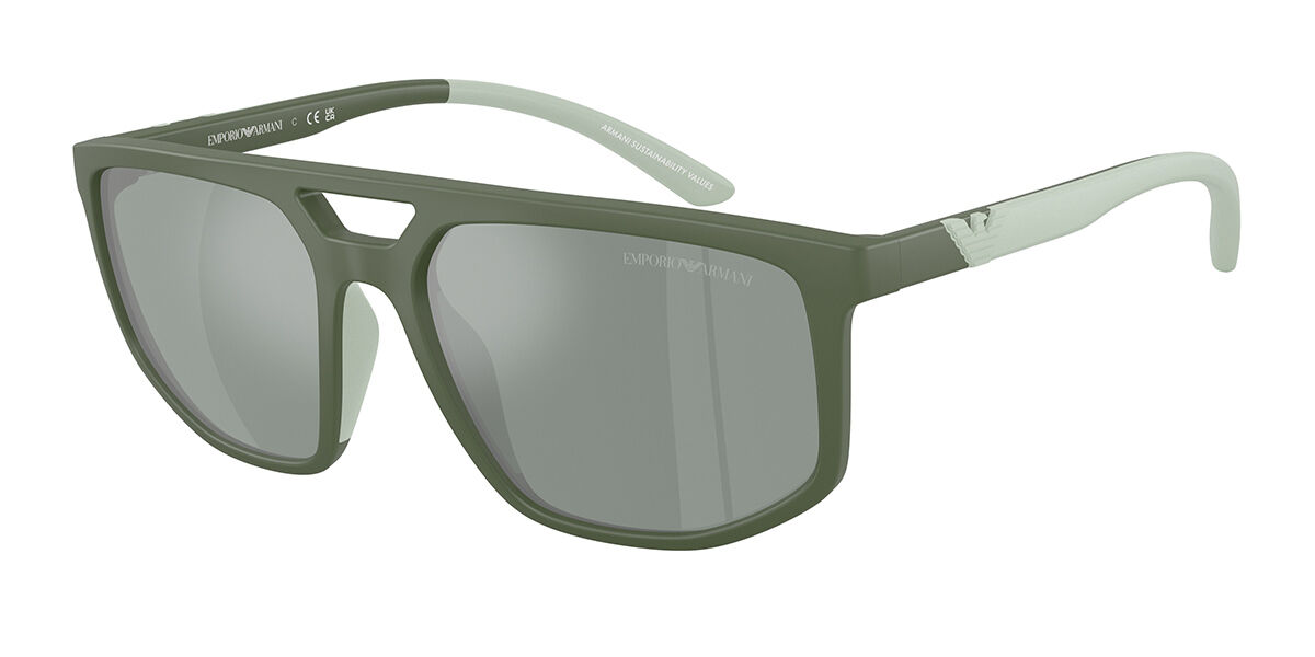 Emporio Armani EA4248U 625930, Green frame, Green Mirror Silver lenses