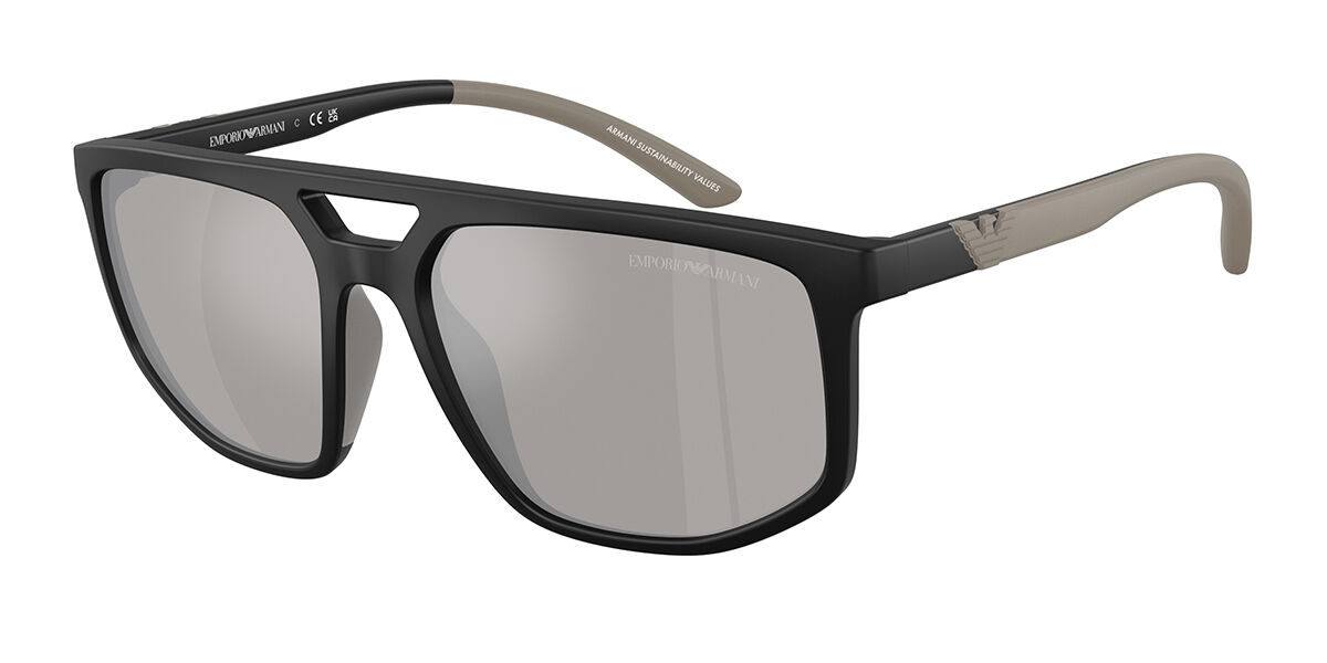 Emporio Armani EA4248U 50016G, Black frame, Light Grey Mirror Silver lenses