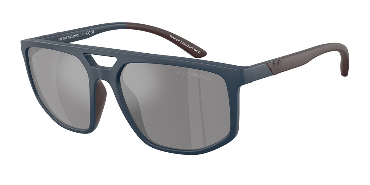 Emporio Armani EA4248U 62606G, Blue frame, Dark Grey Mirror Silver lenses