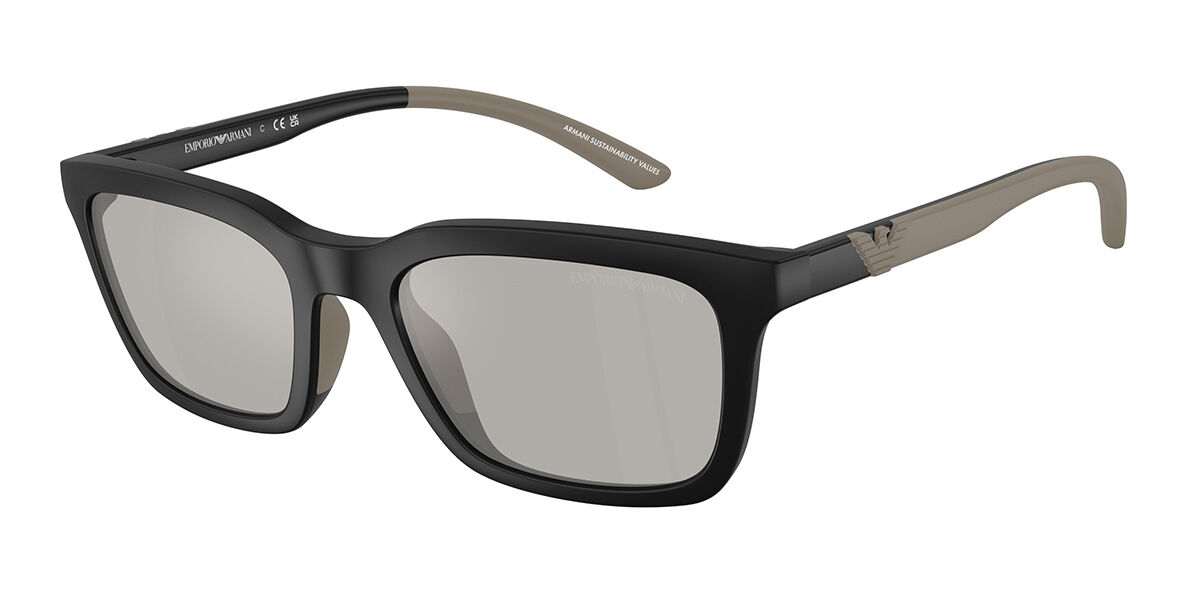 Emporio Armani EA4249U 50016G, Black frame, Light Grey/Flash Silver lenses