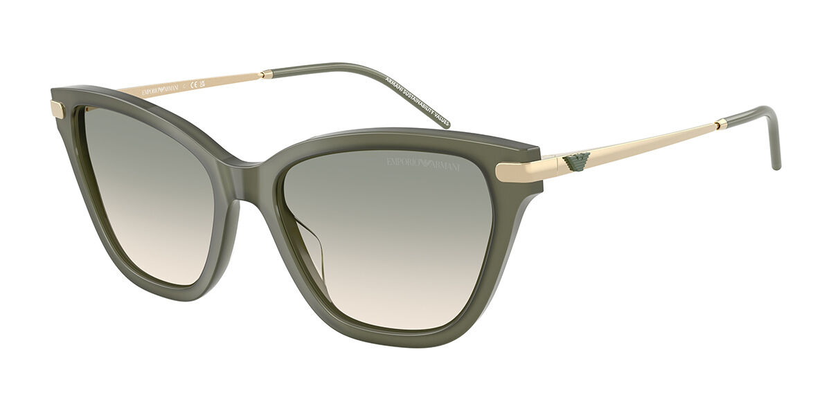 Emporio Armani EA4251 62642C, Green frame, Brown Gradient with Light Green Hue lenses