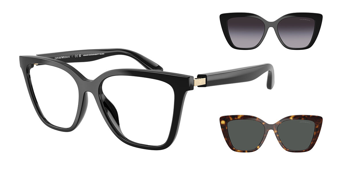 Emporio Armani EA4254U with Clip-on 50171W, Black frame