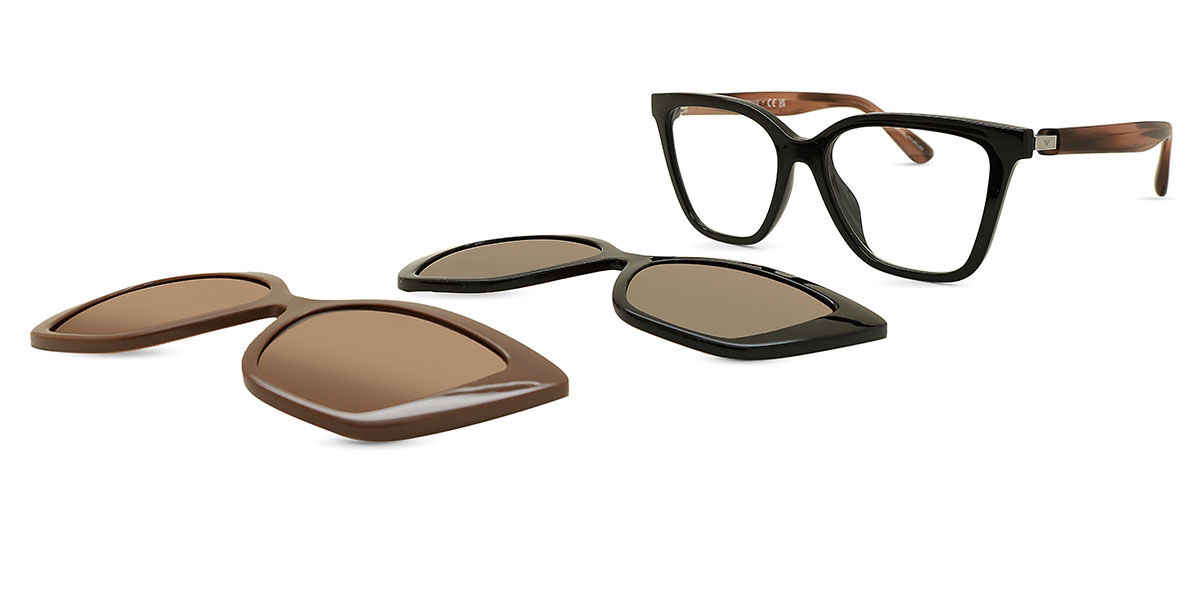 Emporio Armani EA4254U with Clip-on 62661W, Black frame