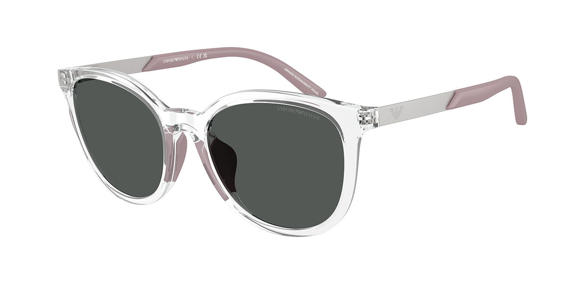 Emporio Armani EK4007U Kids 589387, Clear frame, Dark Grey lenses