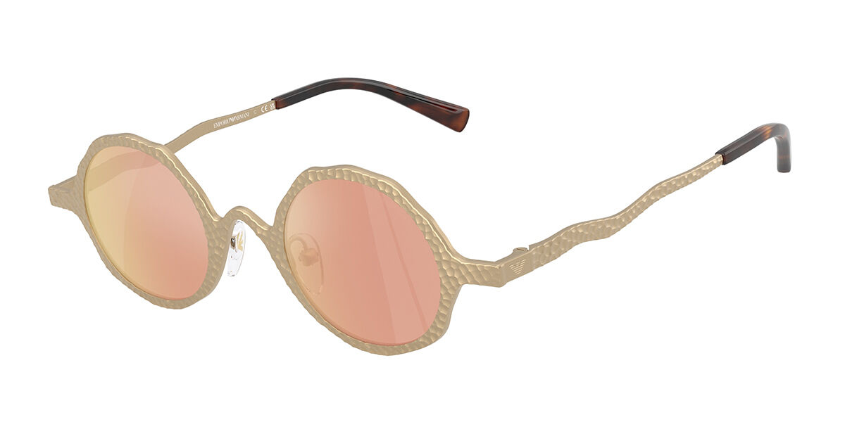 Emporio Armani EA2166 30027J, Gold frame, Brown Mirror Rose Gold lenses
