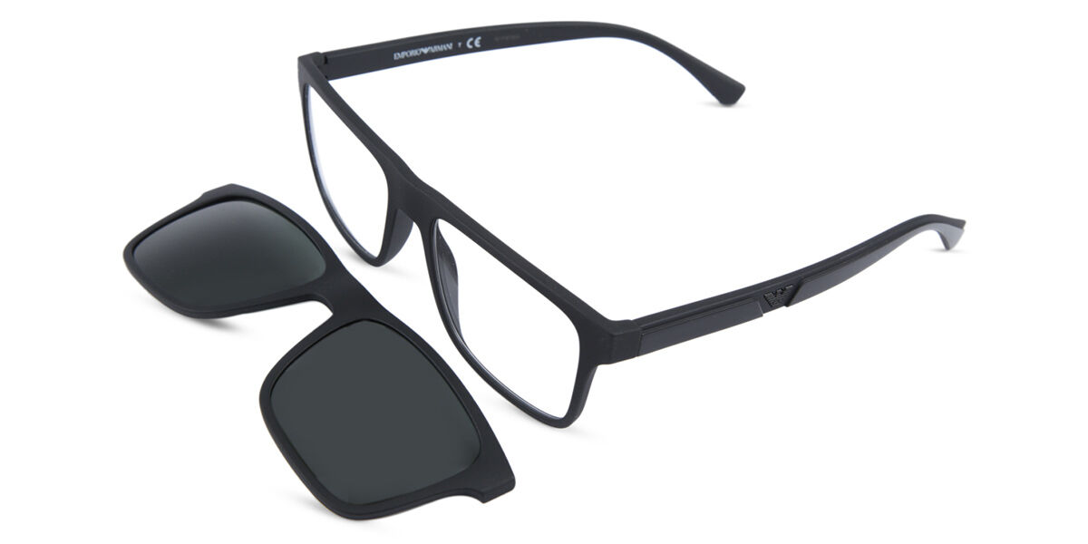 Emporio Armani EA4115 With Clip-On 58011W, Black frame