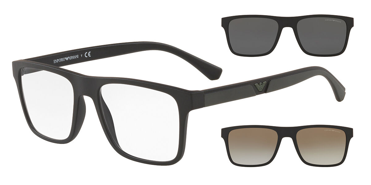 Emporio Armani EA4115 With Clip-On 58531W, Black frame