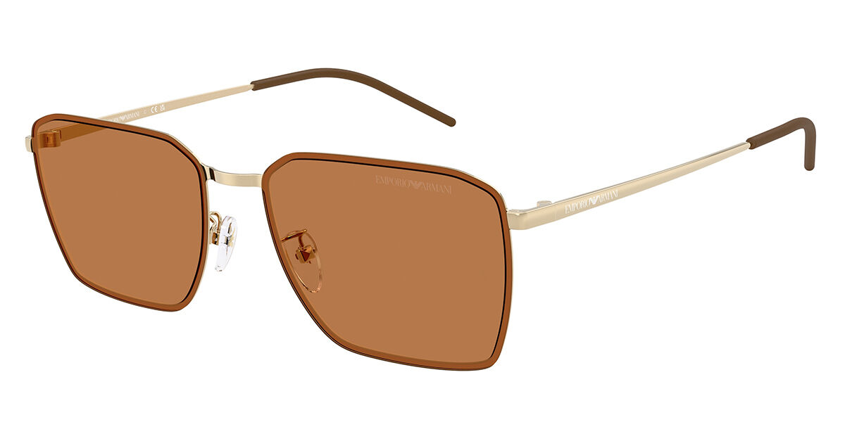 Emporio Armani EA2172D Asian Fit 301373, Gold frame, Brown lenses