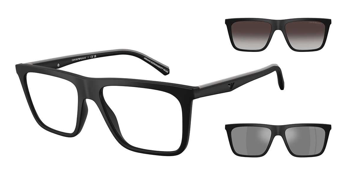 Emporio Armani EA4258 with Clip-on 50011W, Black frame