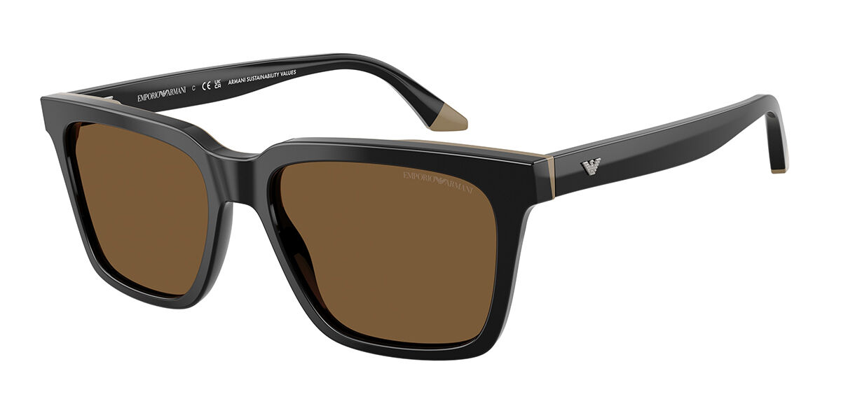 Emporio Armani EA4260 631373, Black frame, Brown lenses