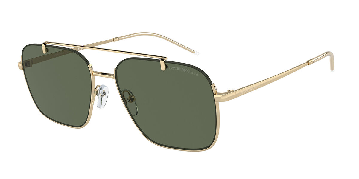 Emporio Armani EA2150 301371, Gold frame, Dark Green lenses
