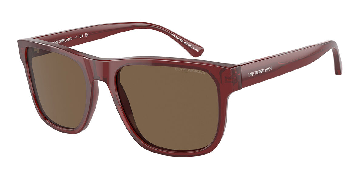 Emporio Armani EA4163 507573, Burgundy frame, Dark Brown lenses