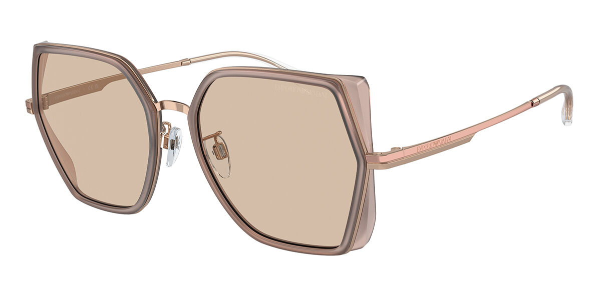 Emporio Armani EA2142D Asian Fit 301193, Gold frame, Light Brown lenses