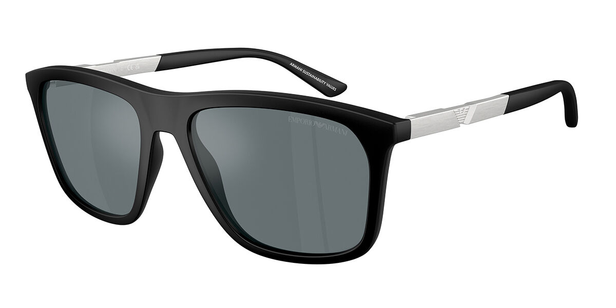 Emporio Armani EA4237F Asian Fit 50016G, Black frame, Grey Mirror Dark Grey lenses
