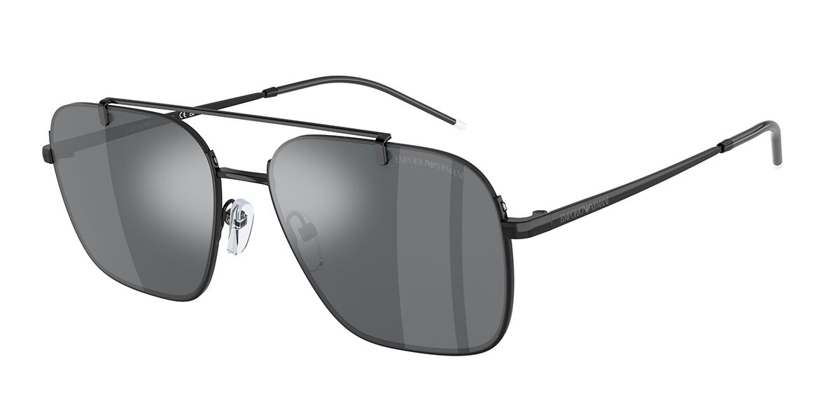 Emporio Armani EA2150 30146G, Black frame, Grey Mirror lenses