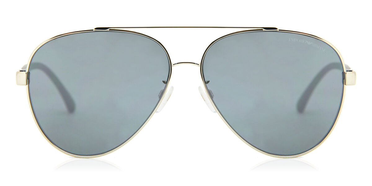 Emporio Armani EA2046D Asian Fit 30136G, Gold frame, Light Black Mirror lenses