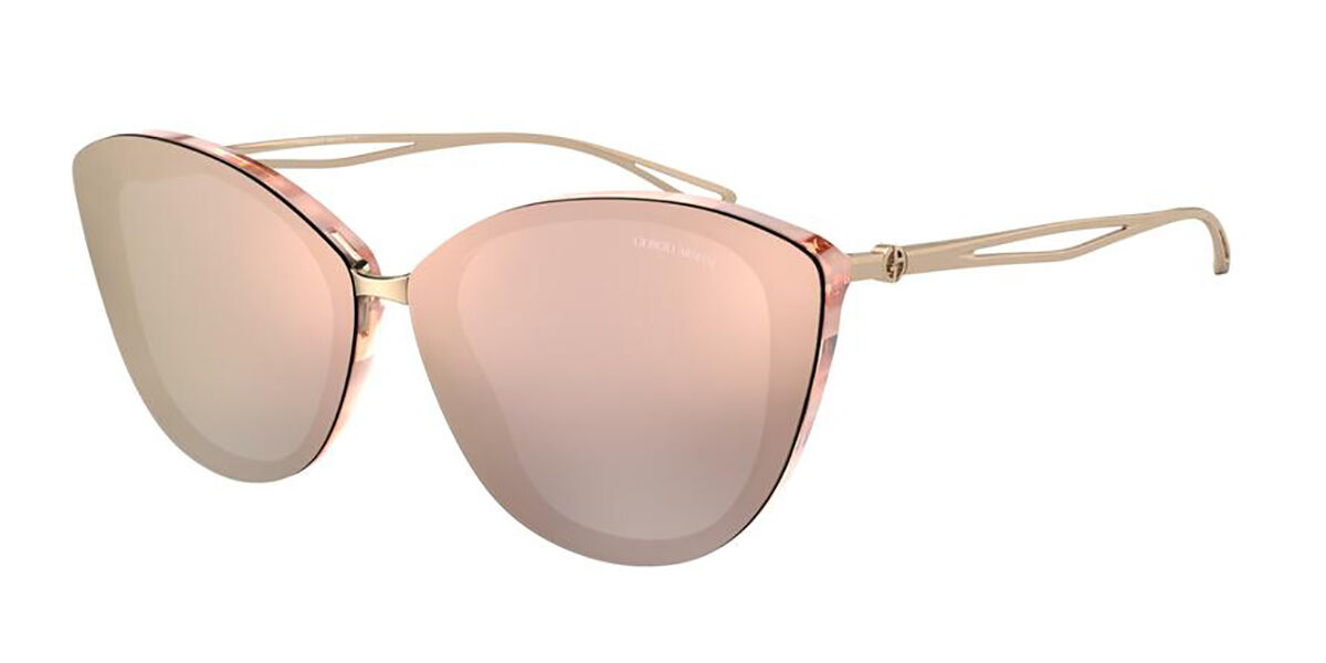 Giorgio Armani AR8123F Asian Fit 57784Z, Pink frame, Grey Mirror Rose Gold lenses