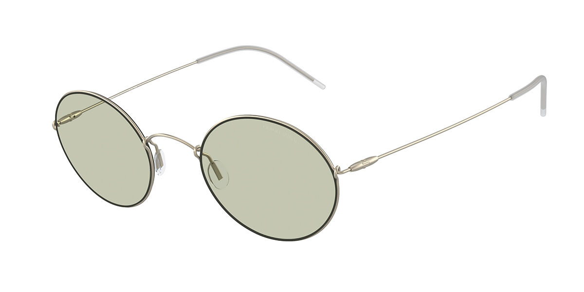 Giorgio Armani AR6115T Asian Fit 3002/2, Gold frame, Light Green lenses