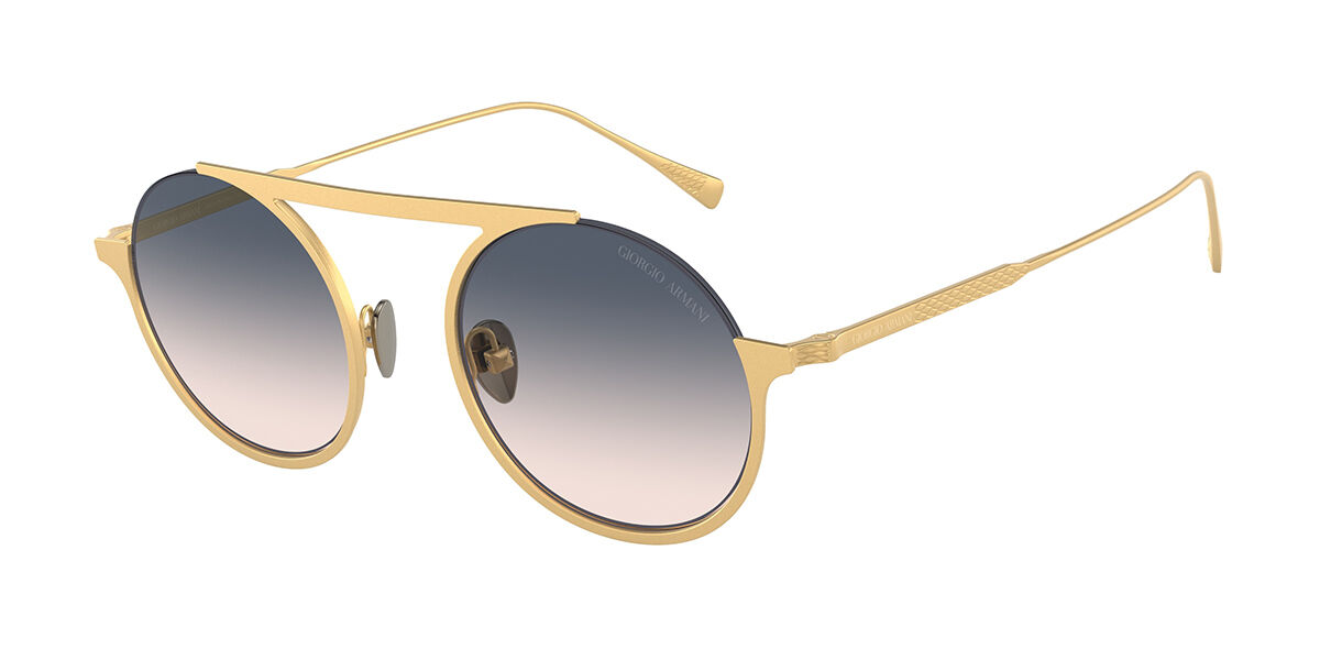 Giorgio Armani AR6146 3350I9, Gold frame, Gradient Blue Shaded Light Brown lenses