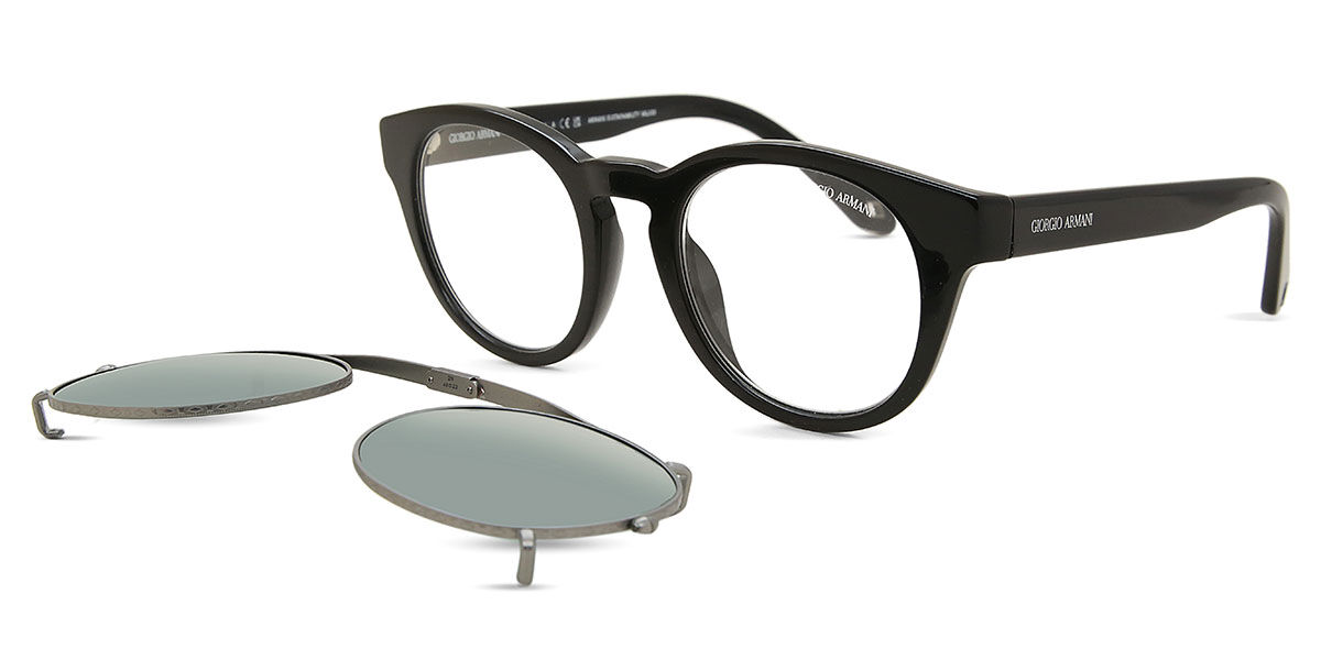 Giorgio Armani AR8190U with Clip-on 58751W, Black frame