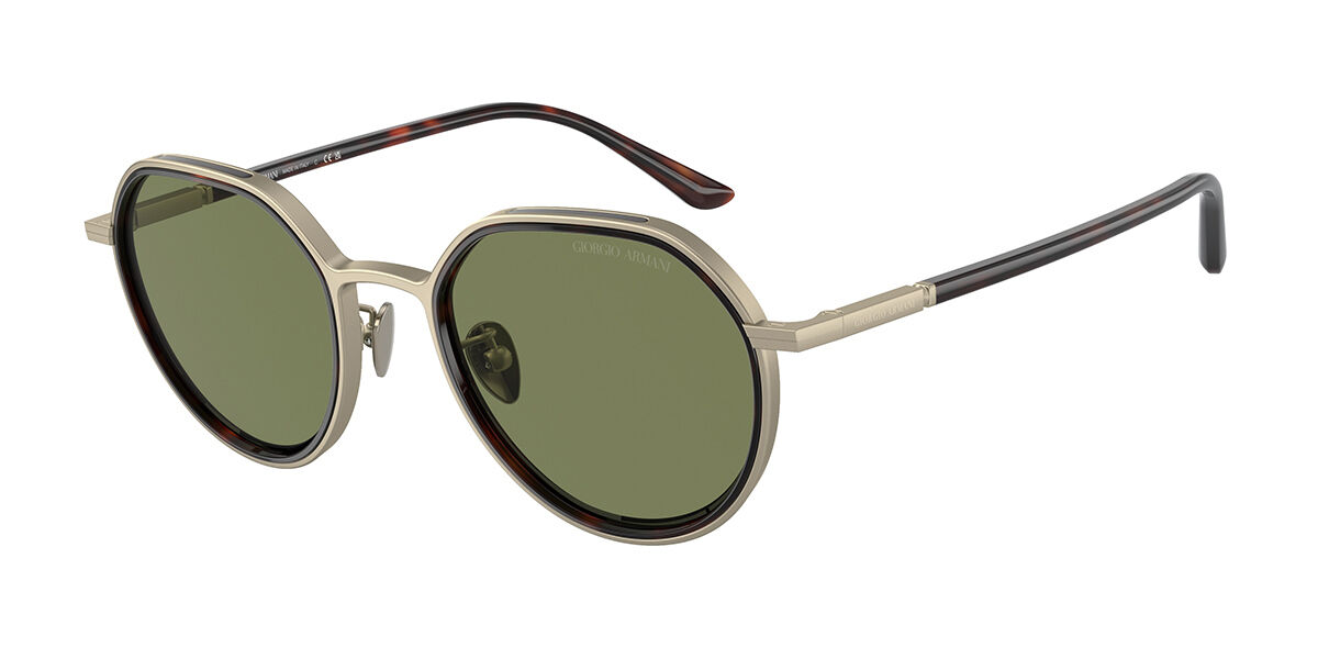 Giorgio Armani AR6144 30022A, Gold frame, Green lenses